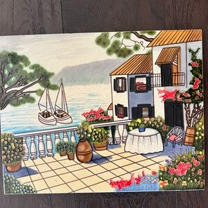 Ceramic wall art from Key West 11x14”